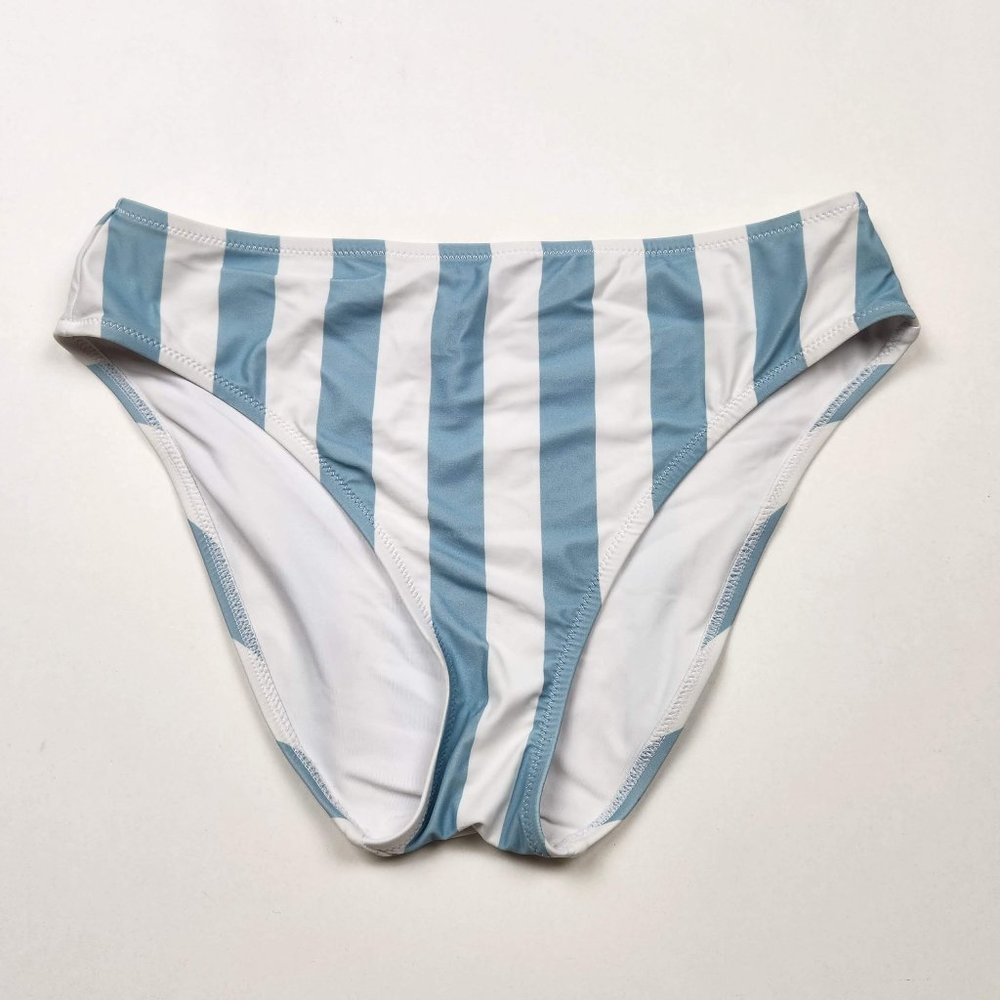 Lively Blue White Nautical Stripe Bikini Bottoms sz S